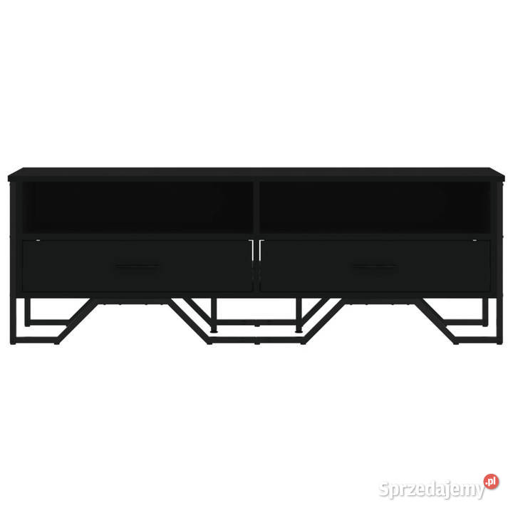 Szafka pod TV czarna 122x34x41 materiał