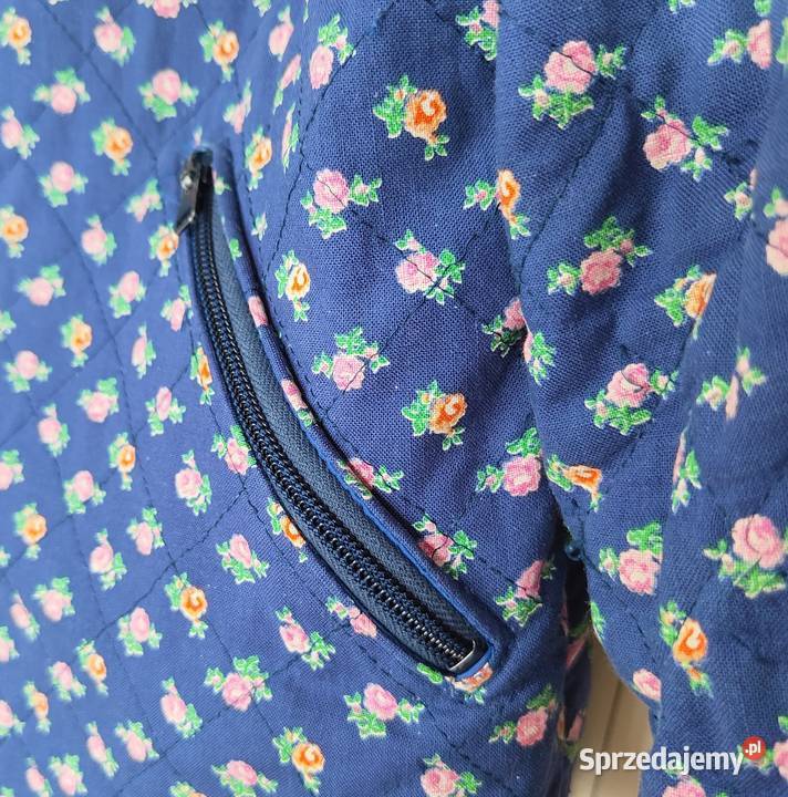 Krótka kurta wiosenna vintage M 38 granatowa Rozmiar 38(M)