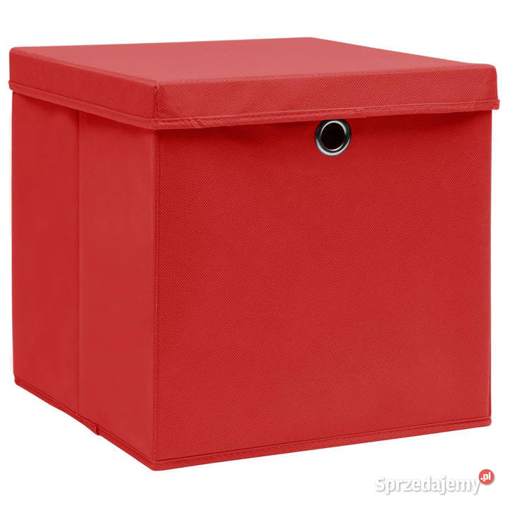 Pudełka z pokrywami 4 28x28x28 czerwone WM325220 Warszawa