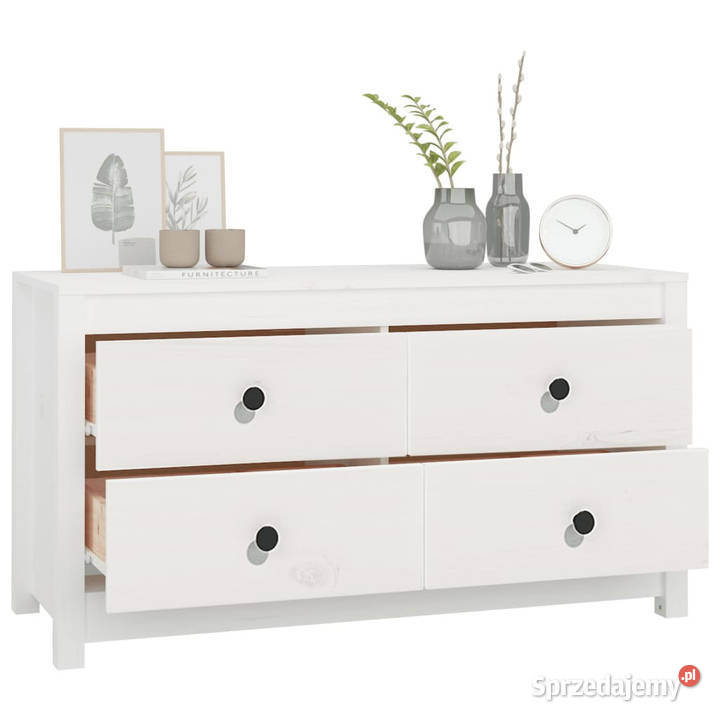 Komoda biały 100x40x54 lite drewno sosnowe mazowieckie