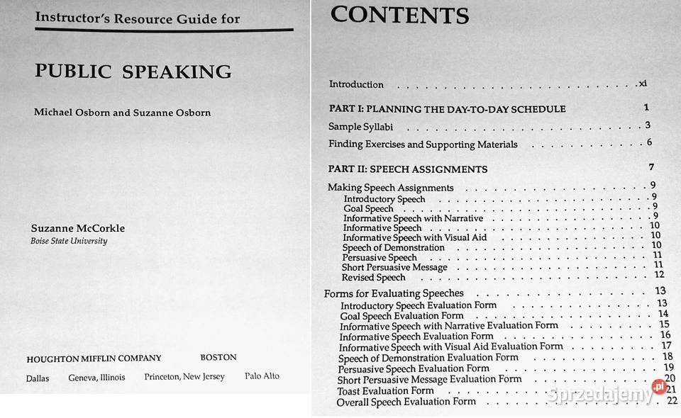 Public Speaking Instructors Resource Guide