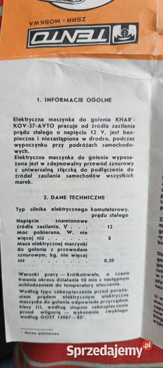 Zabytkowa maszynka elektryczna do golenia Warszawa