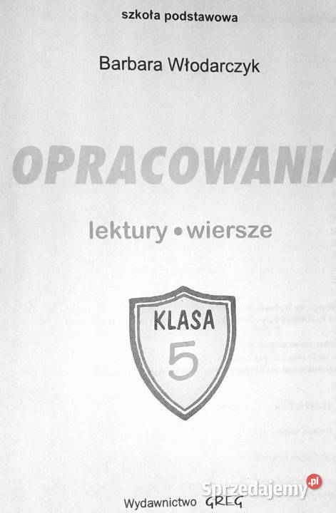 Opracowania lektury wiersze kl 5 Język polski