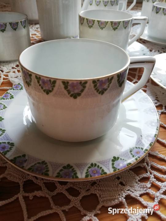 Zestaw starej sygnowanej porcelany Porcelana i szkło Ropa