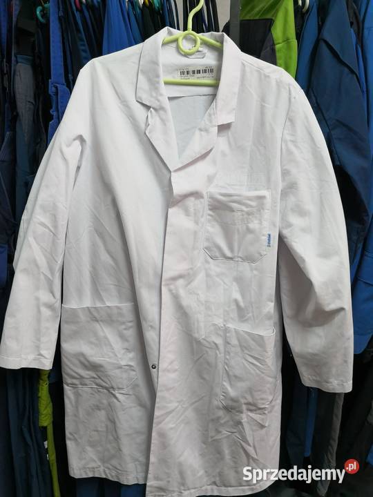 Fartuch biały z długim rękawem sprzedam