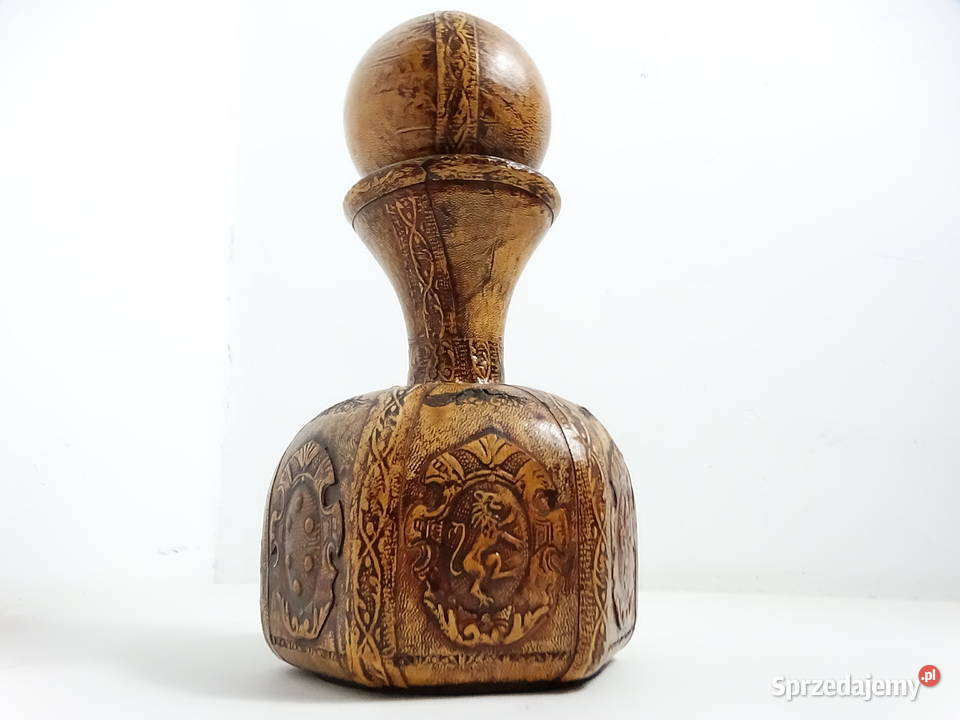 Włoska Karafka Vintage 1L Skóra Tłoczona lubelskie Biłgoraj sprzedam