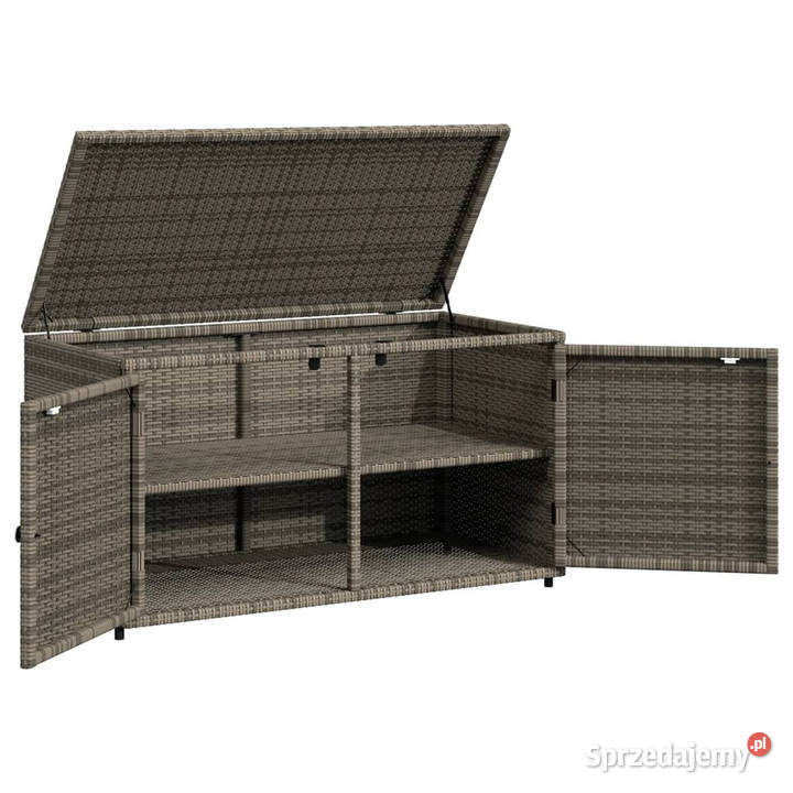 Szafka ogrodowa szara 110x55x605 polirattan Skrzynie ogrodowe Warszawa