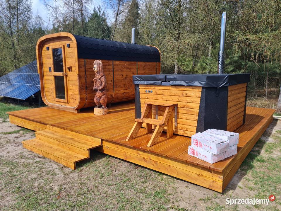 KOMPLET SPA JACUZZI SAUNA BECZKA PRODUCENTA Baseny, balie i sauny Domaradz