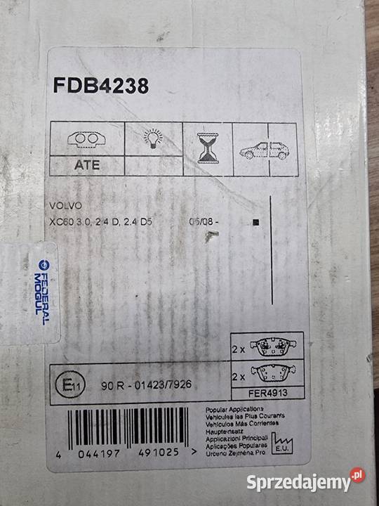 Klocki hamulcowe VOLVO XC 60 2008r przód Ferodo Tomaszów Mazowiecki sprzedam