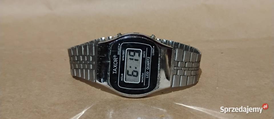 Zegarek elektroniczny TAXOR LCD QUARTZ lata80 Unisex Opole