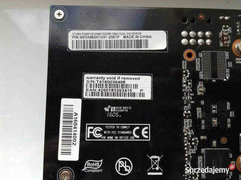 Gainward Phantom GeForce GTX960 2GB GDDR5 2xDVI Bydgoszcz