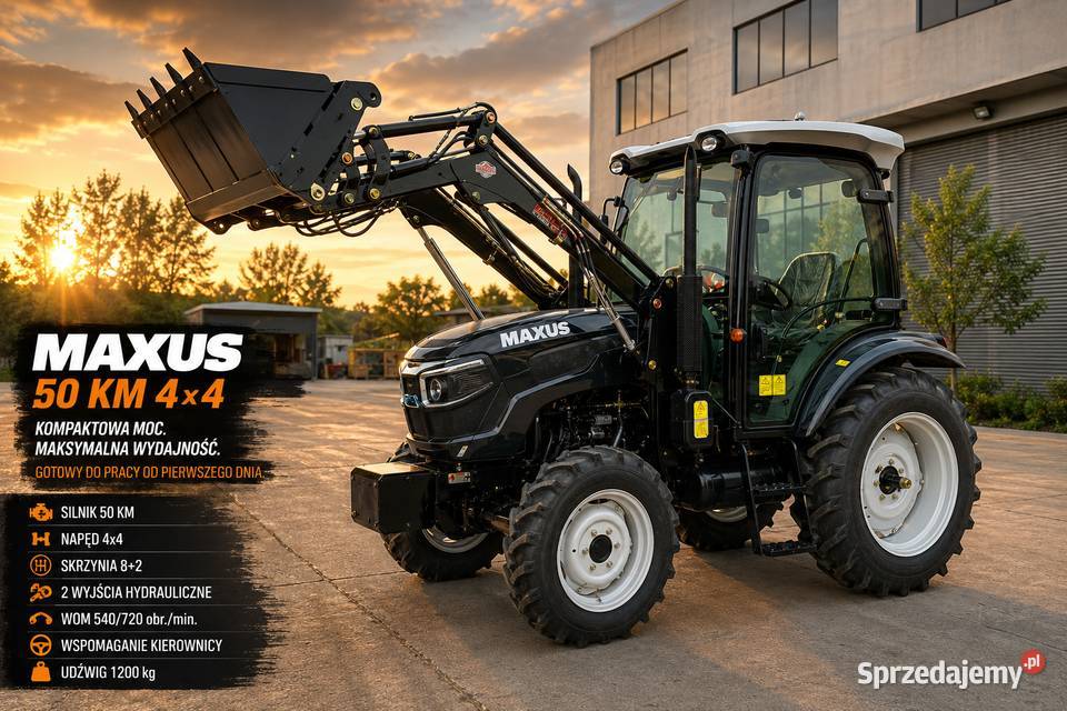 MAXUS 50 4x4 Nowy ciągnik rolniczy Perkins Napęd Zaczep górny Aleksandrów Łódzki