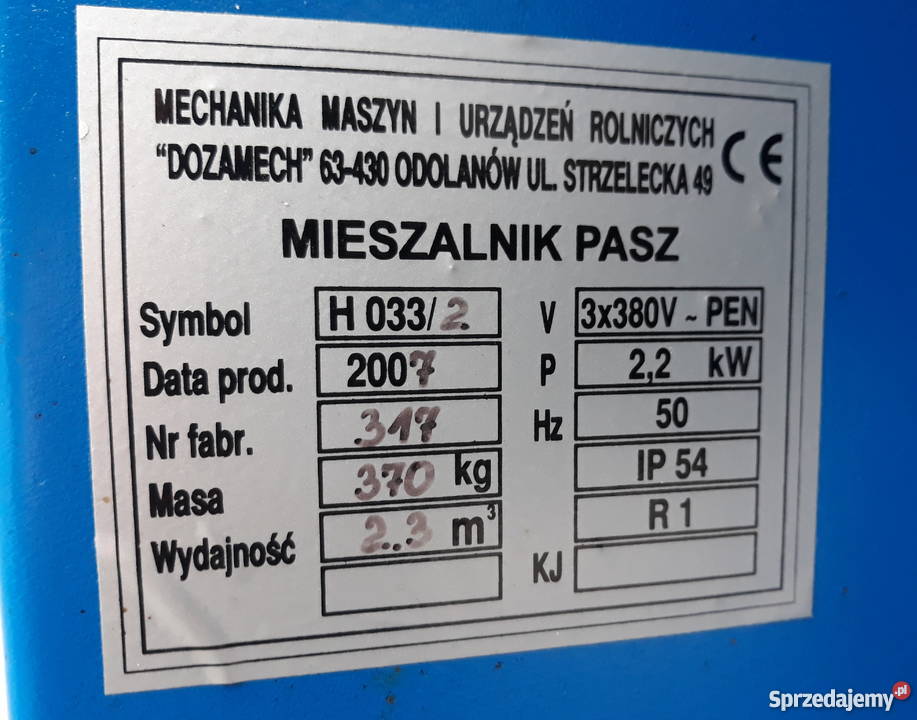 Śrutownik Mieszalnik DOZAMECH łódzkie Rozprza sprzedam