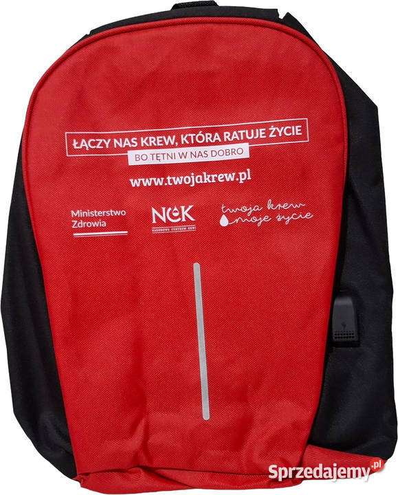 Plecak antykradzieżowy powerbank USB 13x28x38 Czeladź