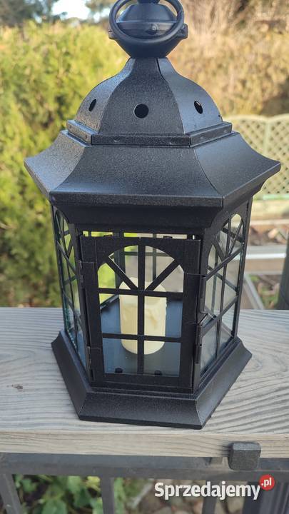 Lampiony metalowe szklone świeczniki ledowe kpl2 Bydgoszcz