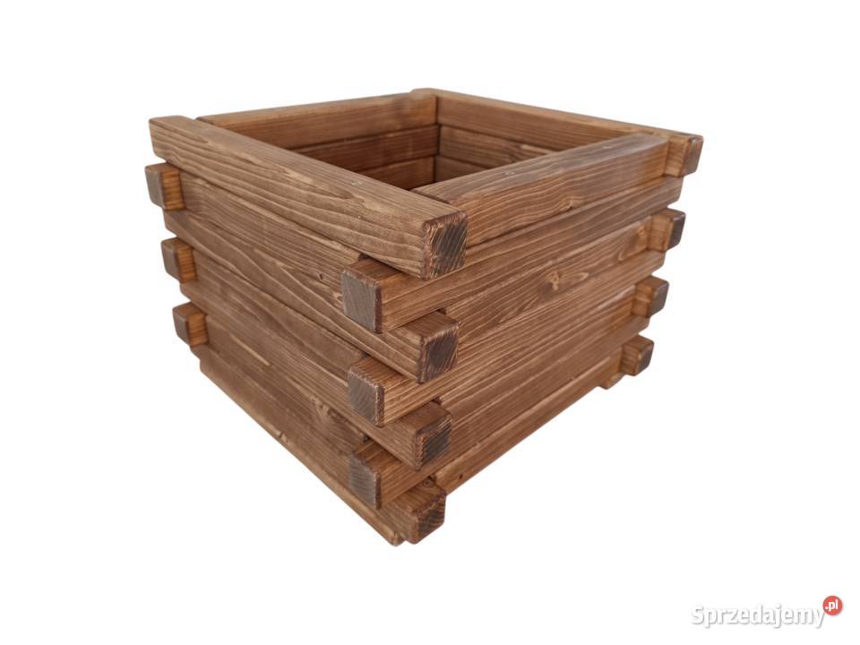 Donica drewniana balowa 44x40x30 drewno Miechów sprzedam