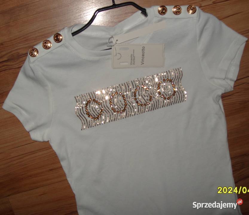 VINCEOTTO NOWA złote guziczki cekiny r SM