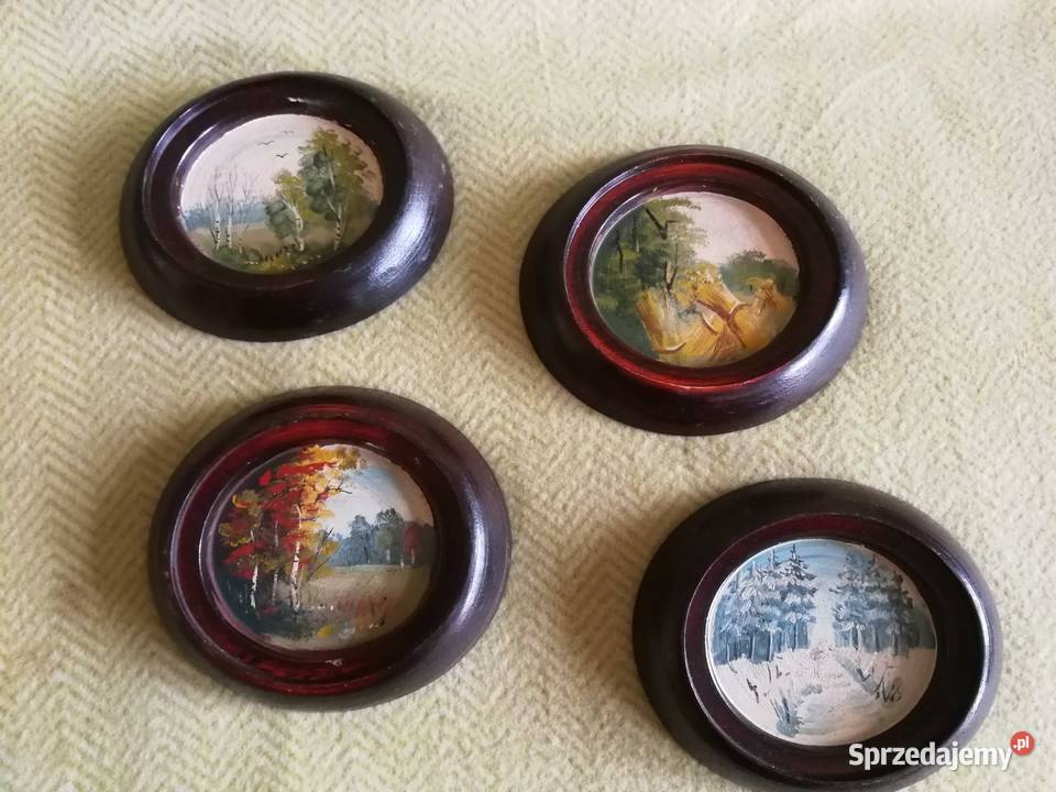 Obrazy Cztery Pory Roku miniatury ręcznie Szczecin