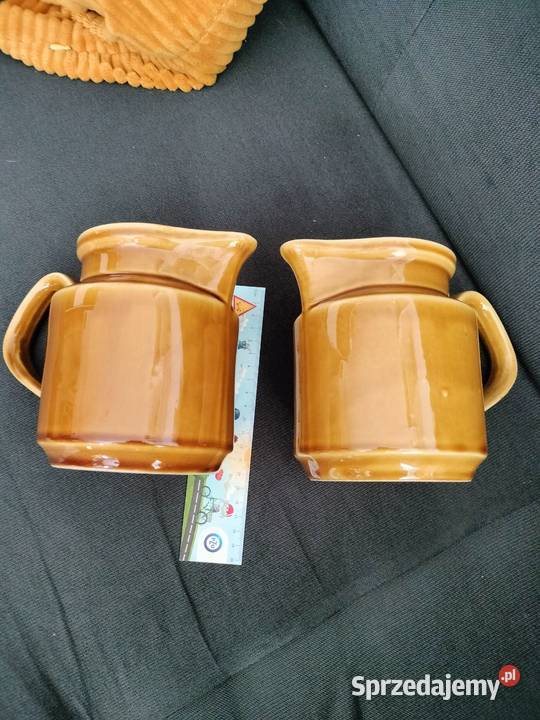 Dwa dzbanki Mirostowice PRL zestaw zachodniopomorskie Choszczno