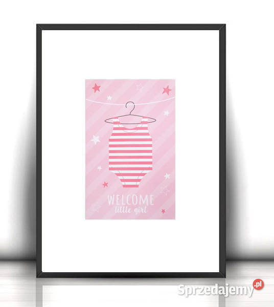 pudrowy plakat dziewczynki girl poster A4 pokój