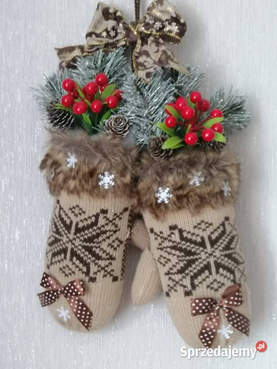 Wianek świąteczny z rękawiczkami Ozdoby Katowice