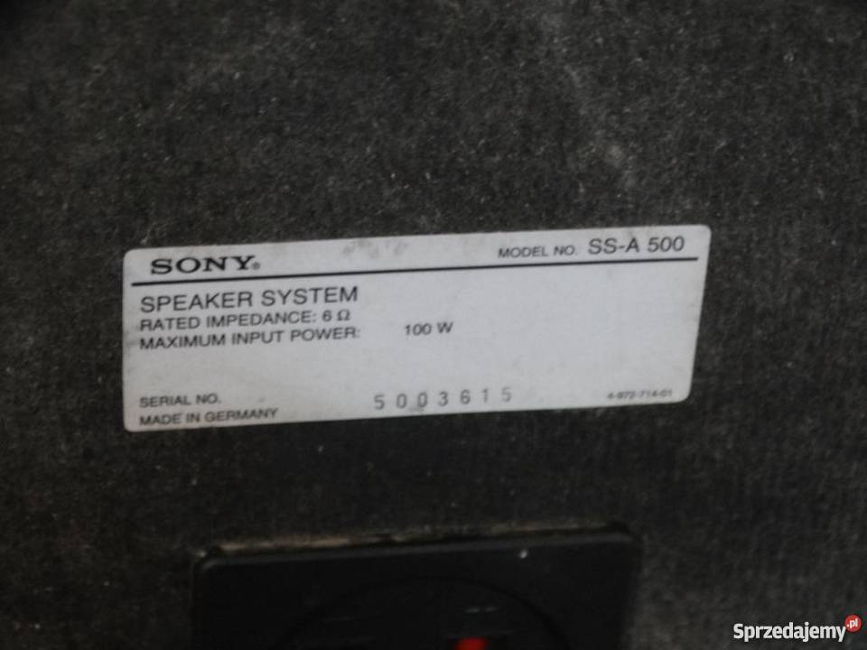 Kolumny Sony SSA500 mocne 2 x 100 wat WYSYŁKA podkarpackie Jasło