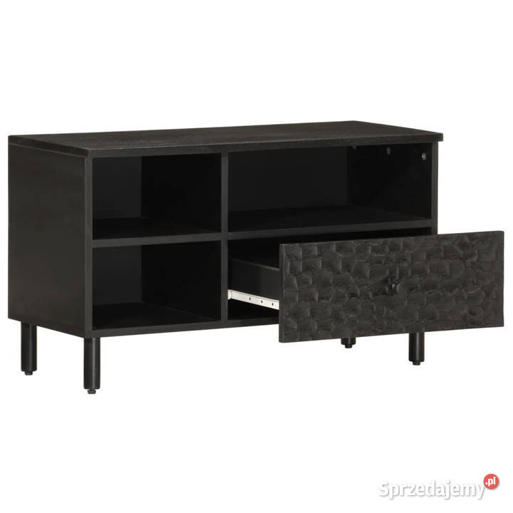 Szafka pod telewizor czarna 80x33x46 lite drewno Warszawa