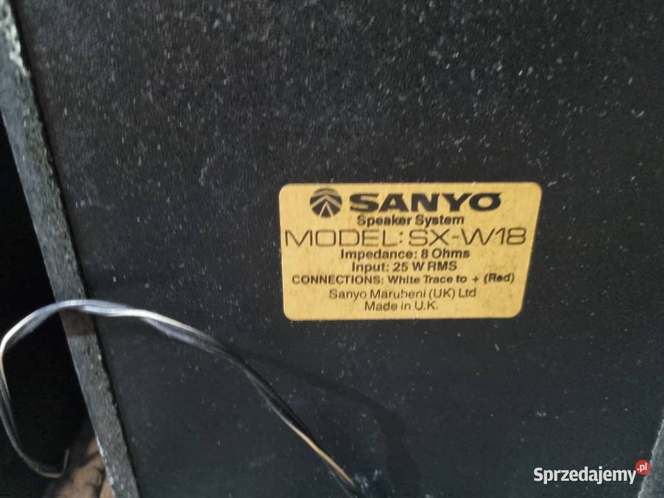kolumny SANYO SXW18 Słuchawki i głośniki Gorzów Wielkopolski