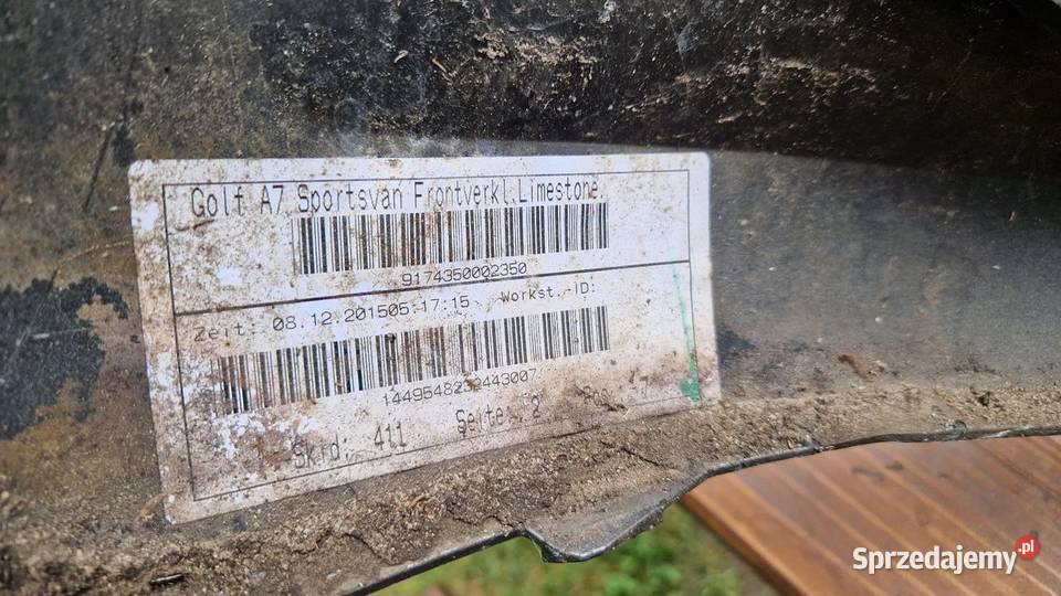 VOLKSWAGEN VW Sportsvan Zderzak przód 510807221F wielkopolskie Słowikowo sprzedam