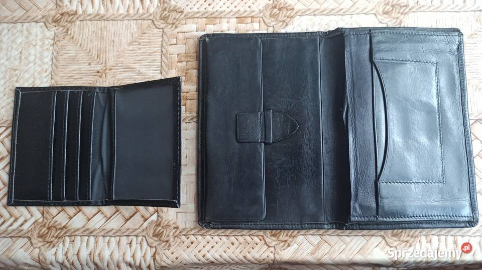 Używany skórzany portfel męski etui na łódzkie Wieluń