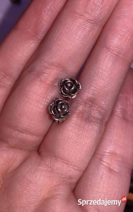Kolczyki róże róża srebrne wysyłka Warszawa sprzedam