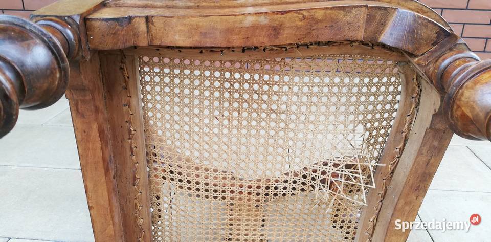 Krzesło z rafią eklektyczne stylowe fotel do Sulbiny