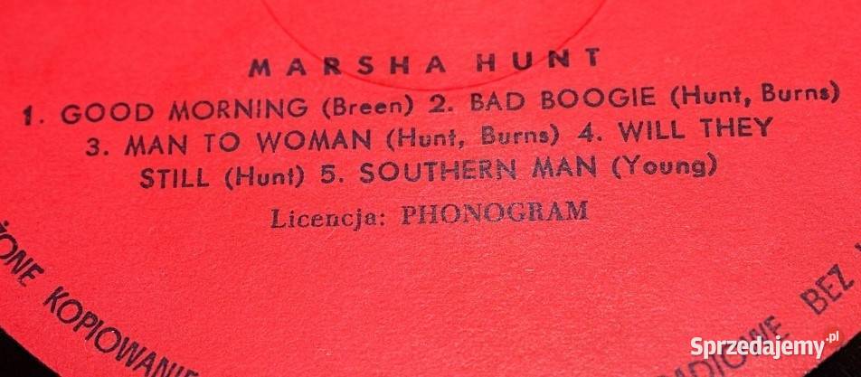 Marsha Hunt Marsha Hunt wydanie z roku 1975 stan Chełmno