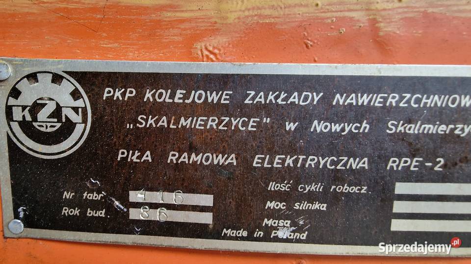 Piła elektryczna ramowa 380 V Biznes i Przemysł Parczew sprzedam