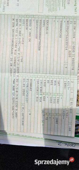 Zafira 7 osobowa 4/5 Zgorzelec sprzedam