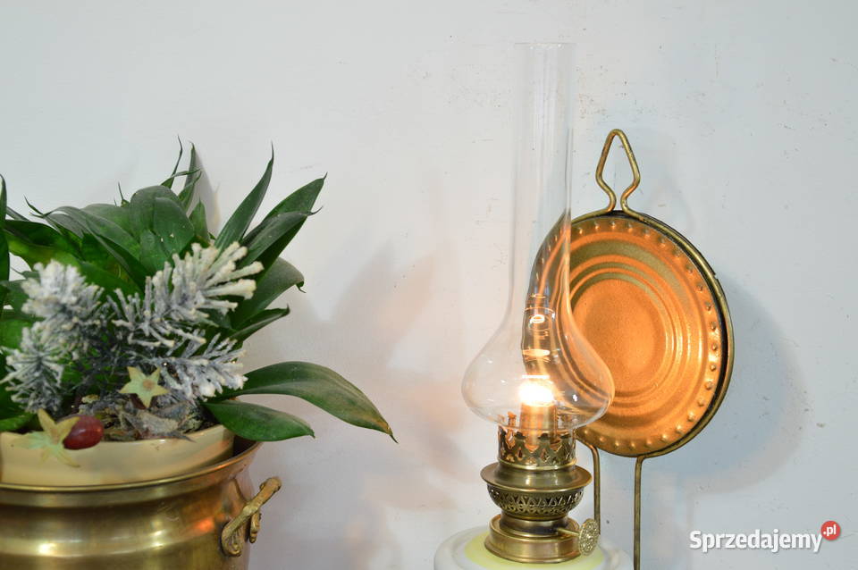 piękna porcelanowa LAMPA NAFTOWA b stara sprzedam