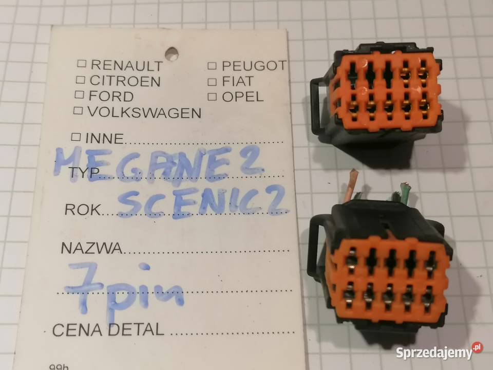 wtyczka do lusterka 5pin7pin9pin Renault Megane osobowe Piotrków Trybunalski