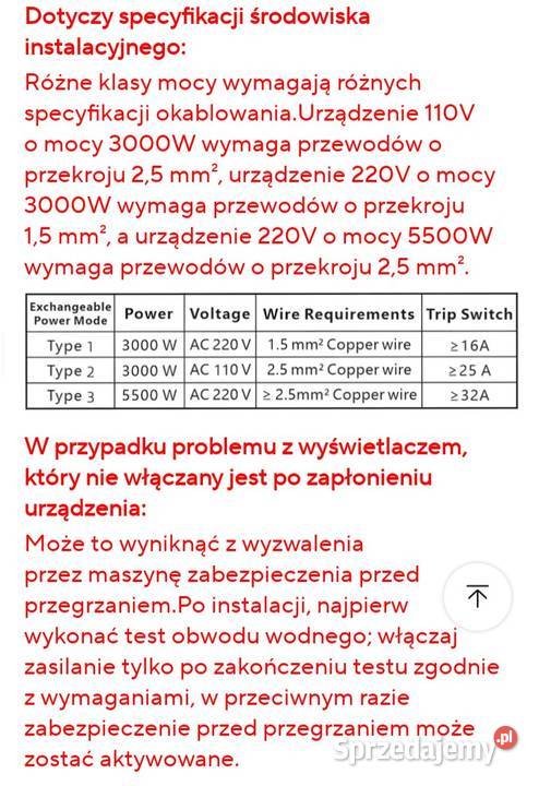 Przepływowy podgrzewacz wody mazowieckie Warszawa