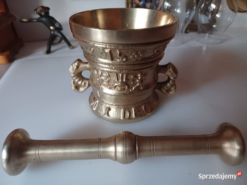 Duży moździerz mosiężny Kolekcja Poznań