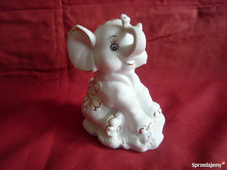 3 sztuki Słoń Słonik złocenia z trąbą do góry Szczecin