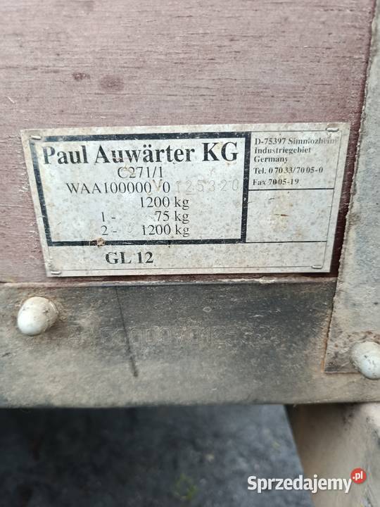 Przyczepka dmc 1200 sprzedam