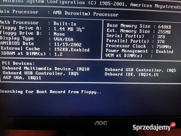 Płyta główna MSI6511 AMD Duron Ram 256MB Inny  Tarnobrzeg