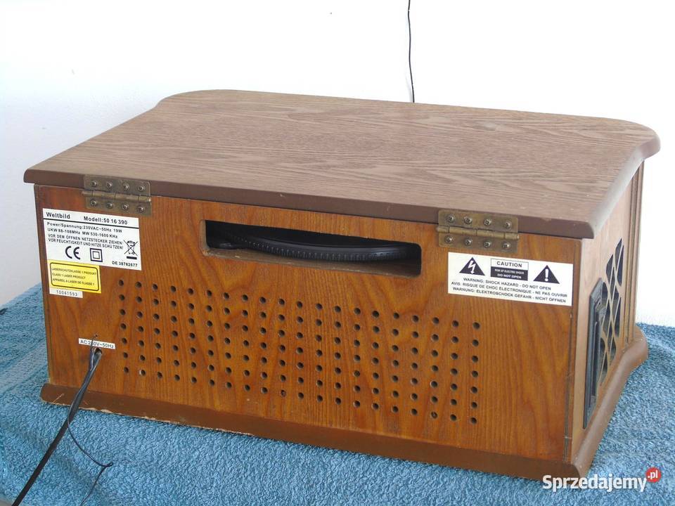 Retro Gramofon z radiem CD USB i magnetofonem i Jasło