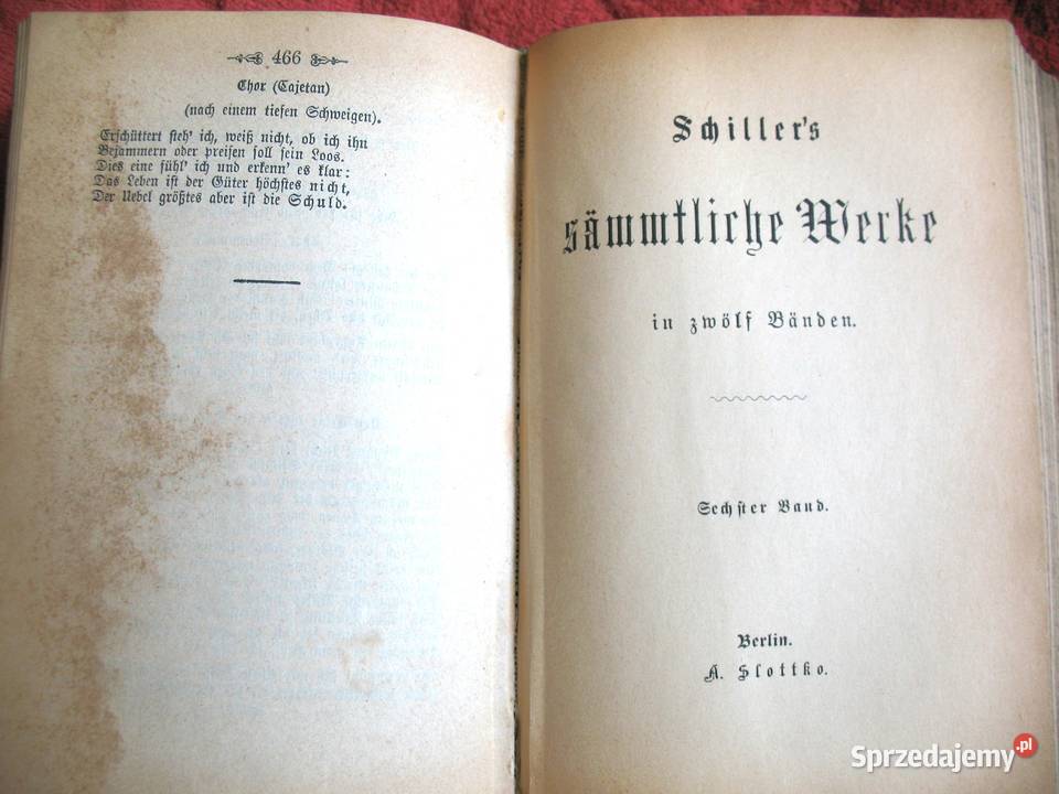 Schiller Maria Stuart tom 5 i 6 antykwaryczna Proza i poezja Siedlce