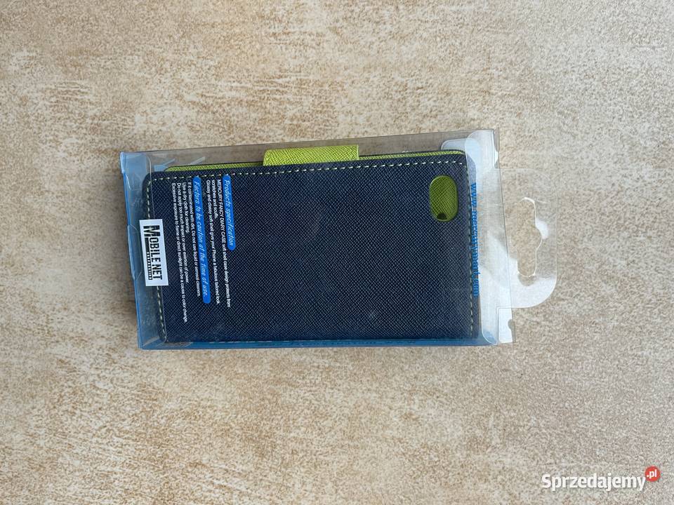 Etui do iPhone 4 Mercury z klapką czarno zielona Łódź