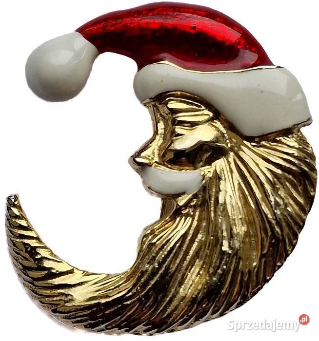 SANTA MOON BROSZA AUTORSKA HARRY ISKIN lata 40te śląskie