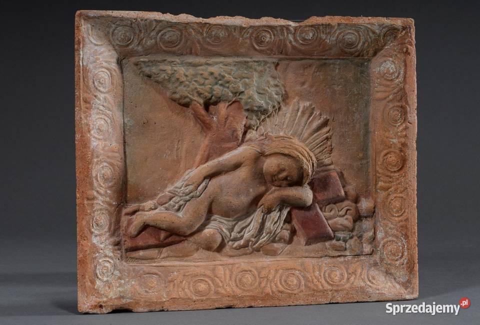 Relief terakotowy Śpiące Dzieciątko XVII wiek
