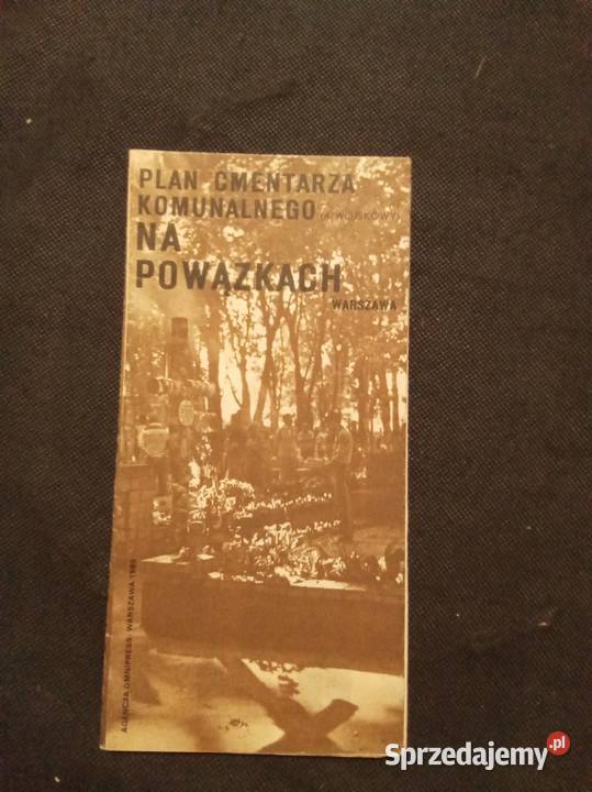 Plan cmentarza komunalnego na Powązkach Warszawa Mapy i przewodniki sprzedam
