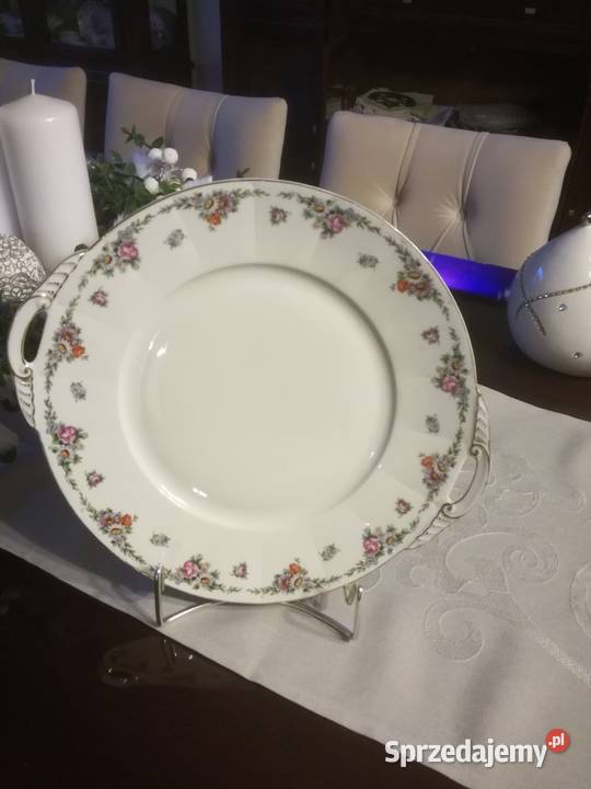 Piękna 100 letnia porcelana Patera Art deco śląskie