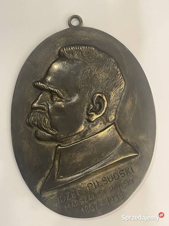 Medalion z wizerunkiem Józefa Piłsudskiego brąz